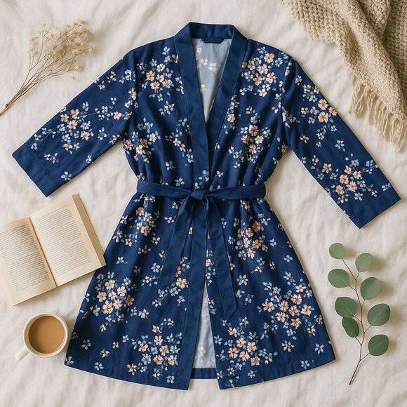 Morgan Lane x Fabfitfun Floral Robe Size S/M - Picture 1 of 11